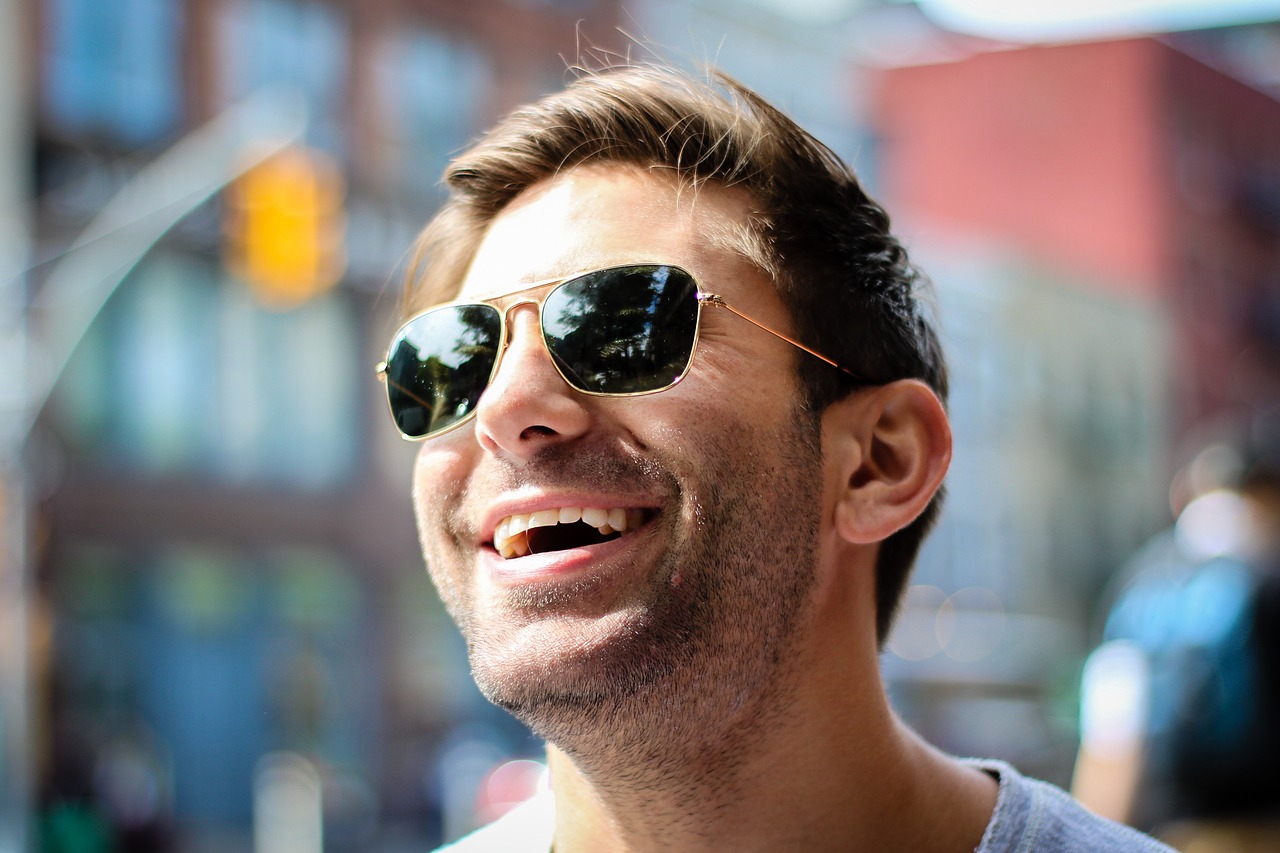 Man wearing sunglasses