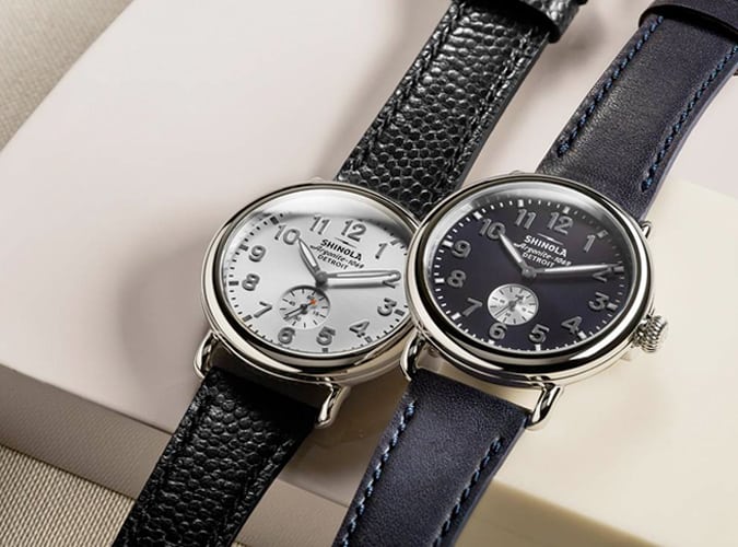Shinola Leather Strap Watches