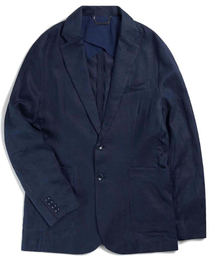 Percival navy linen suit jacket