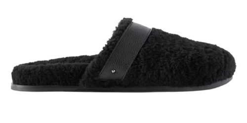 Mr. P Shearling Lined Suede Slippers