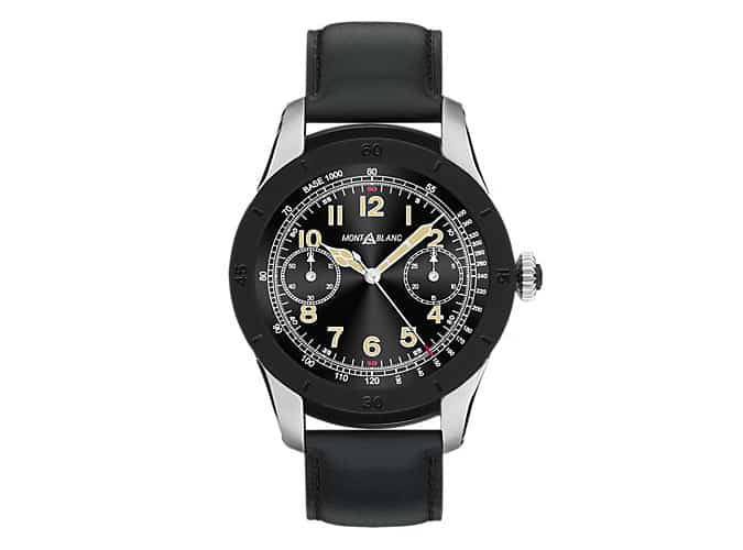 Montblanc 117548 Men's Summit Leather Strap Smart Watch