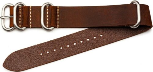 Benchmark Basics Zulu Crazy Horse Leather One-Piece Watch Strap
