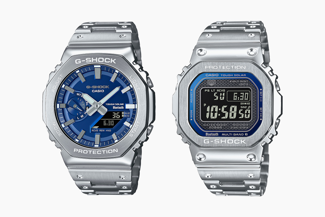 G-SHOCK Gives Its GMW-5000 and GM-2100 Full Metal Watches Metallic Blue Dials