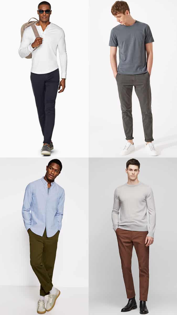 dark chinos styles for men