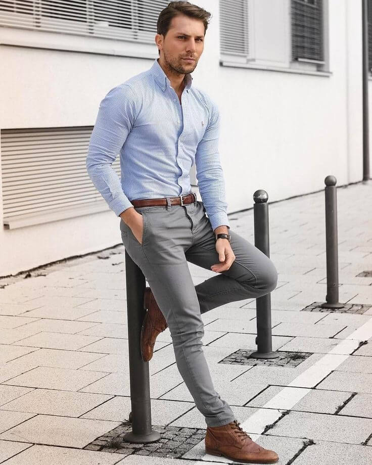 light blue shirt matching pant