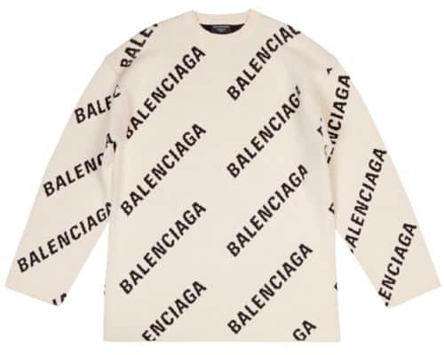 Balenciaga All over Logo Sweater