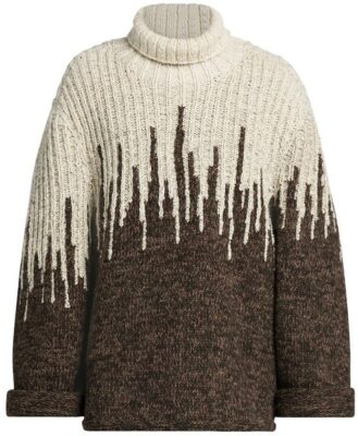 Bottega Veneta Colorblocked Wool Turtleneck Sweater