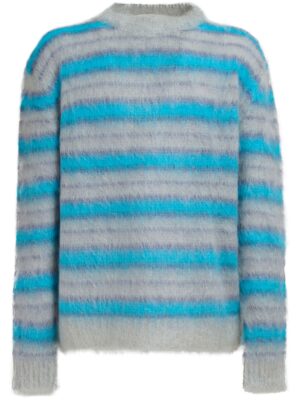 Marni striped mohair-blend jumper