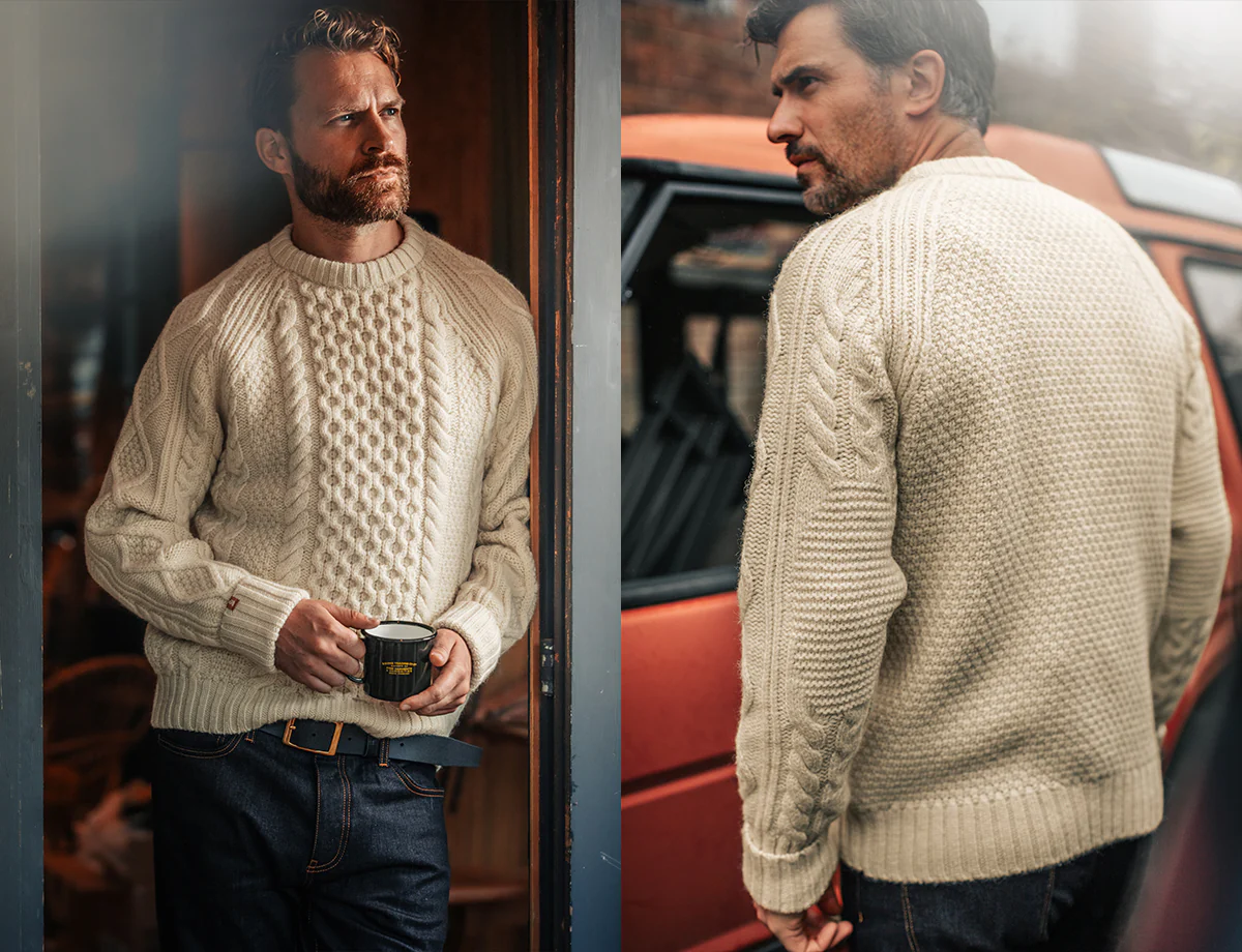 &SONS Clyde Knit Jumper in Ecru