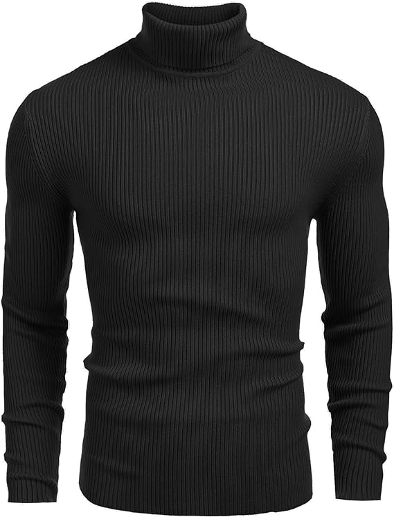 COOFANDY Knitted Pullover Turtleneck Sweater