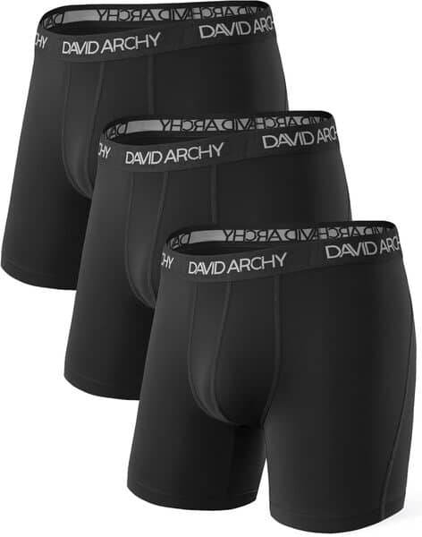 DAVID ARCHY Men’s Performance Boxer Briefs