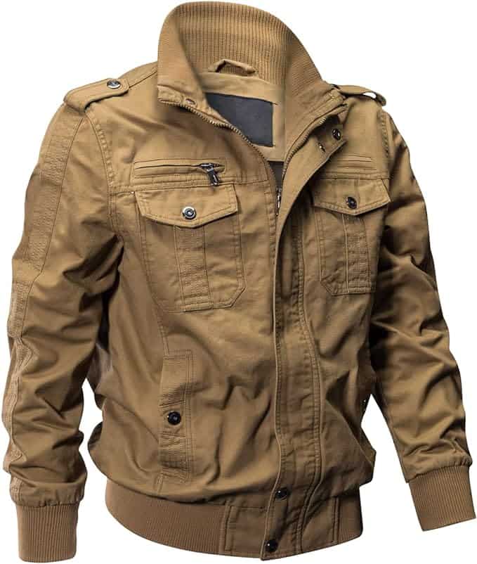 EKLENTSON Men's Cotton Lightweight Military Jacket