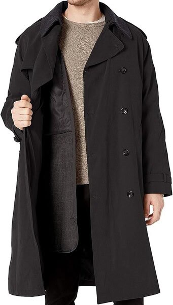 LONDON FOG Men's Iconic Double Breasted Trench Coat