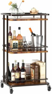 OKZEST 3 Tier Bar Cart