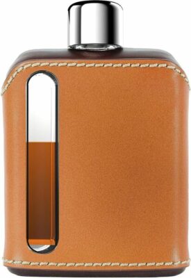 Ragproper Modern Glass Hip Flask