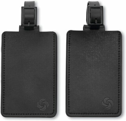 Samsonite 2-Pack Leather Luggage ID Tag