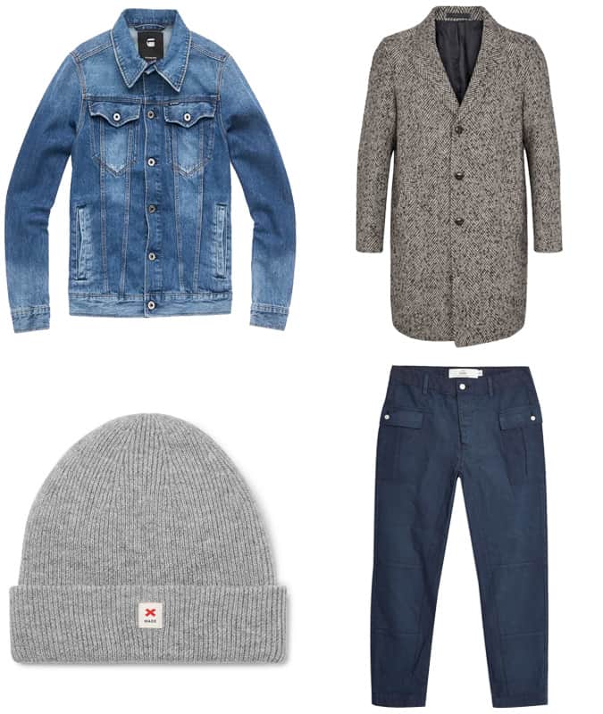 Denim Jacket + Overcoat + Beanie Products