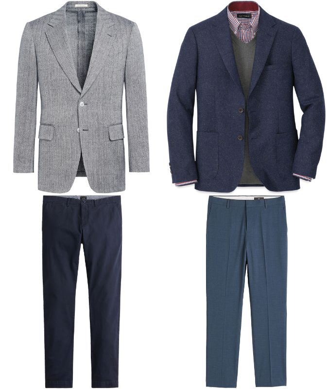 Textured jackets and trousers