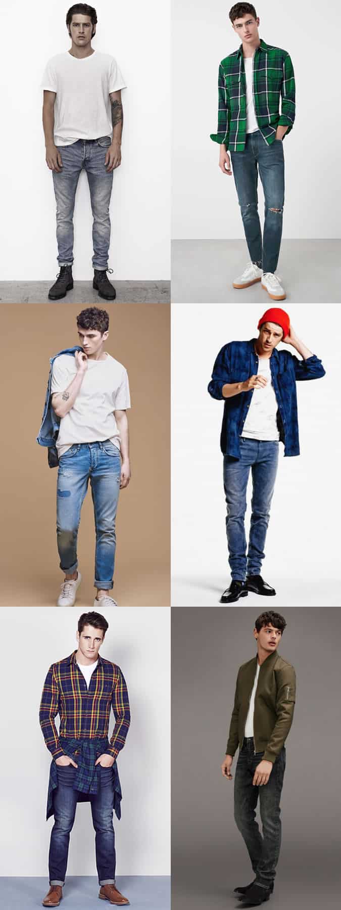 Men's Jeans and White T-Shirt Outfit Inspiration Lookbook