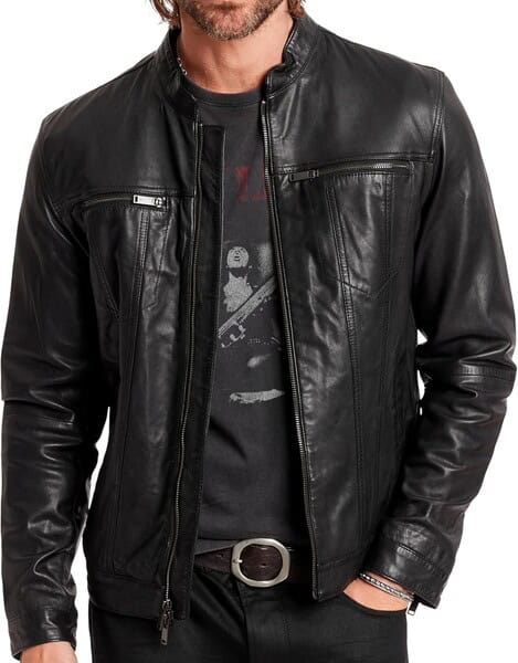 John Varvatos Brando Leather Jacket