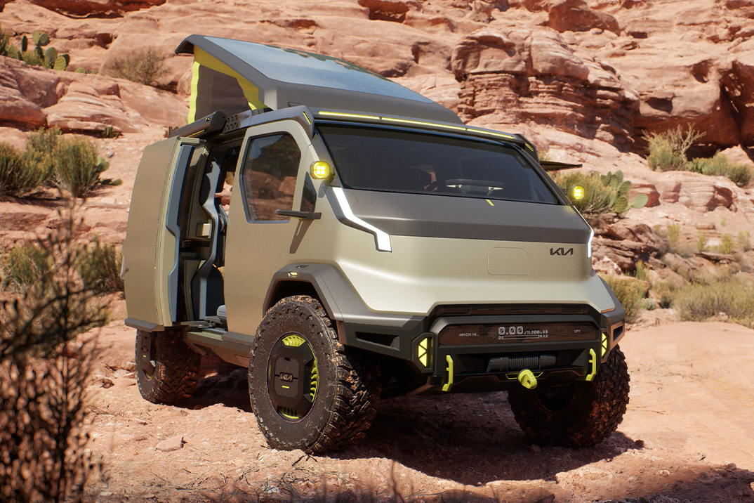 Kia Unveils PV5 WKNDR EV Adventure Van Concept