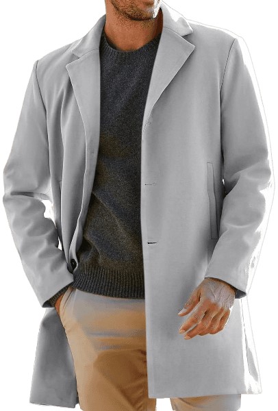 PASLTER Mens Single Breasted Pea Coat: best pea coats for men