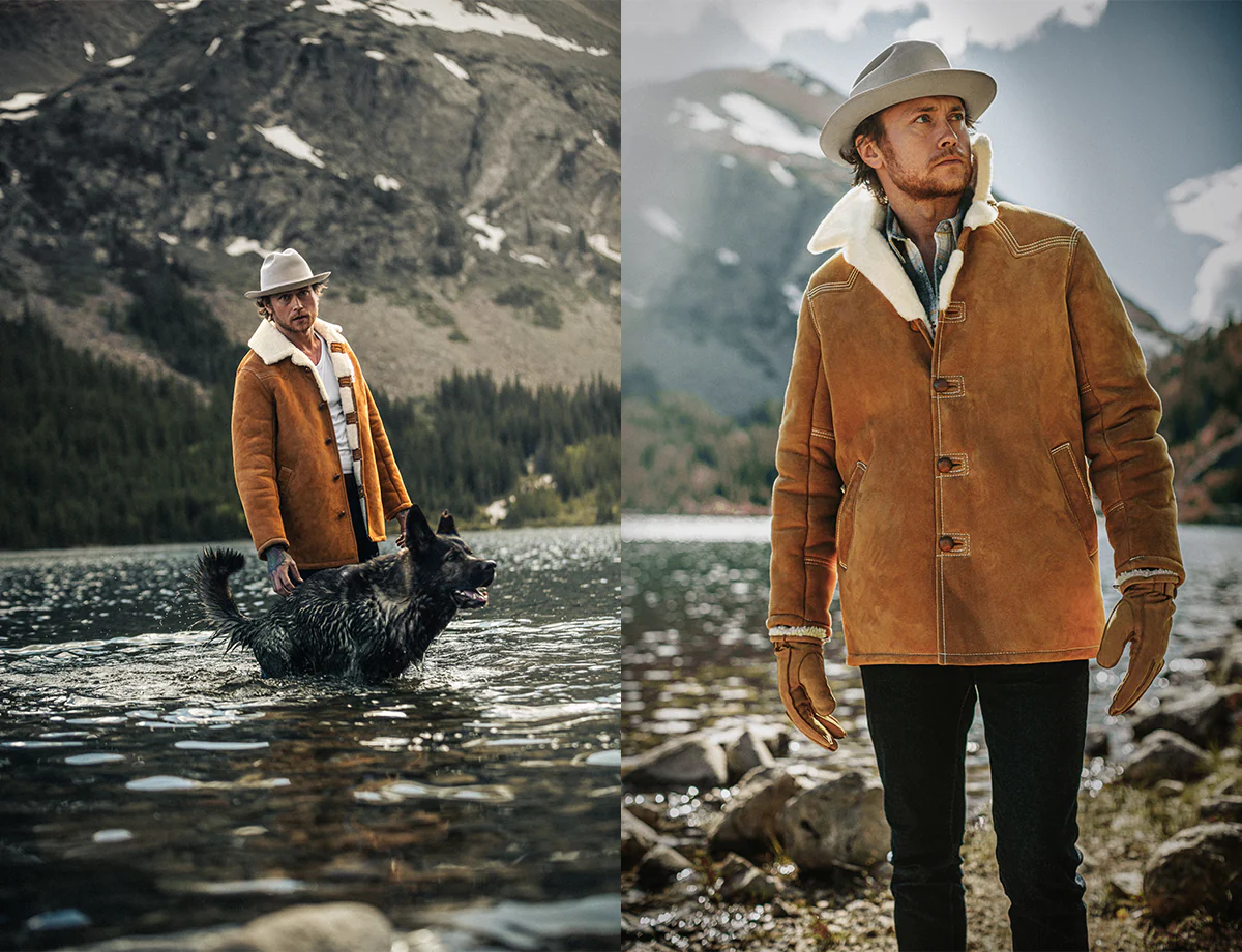 &SONS Aspen Shearling Coat in Tan