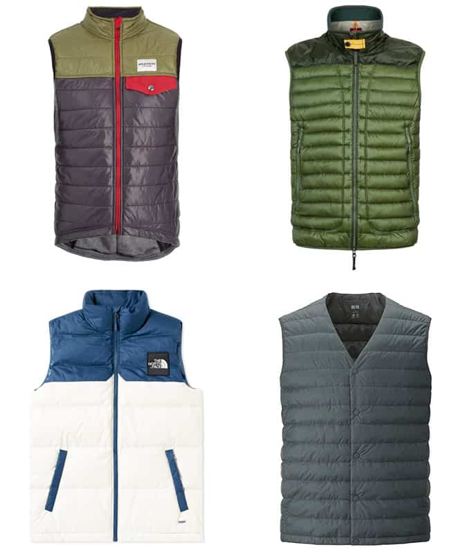 Modern designer gilets and bodywarmers for men