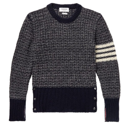 Thom Browne Mohair Tweed 4-Bar Classic Pullover