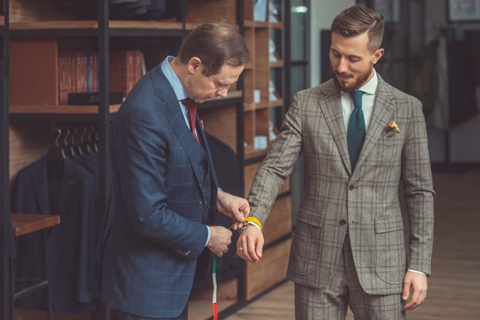 Man getting jacket tailored