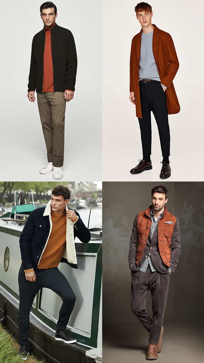 how to wear burnt orange menswear