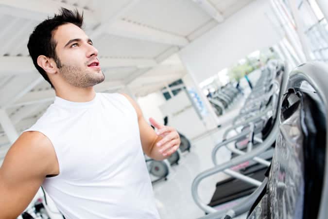 Man Running On A Treadmill