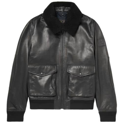 Belstaff Chart Shearling Leather Jacket