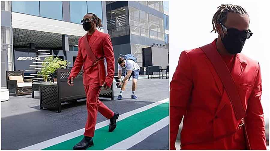 Lewis Hamilton’s Red Suit for Ferrari