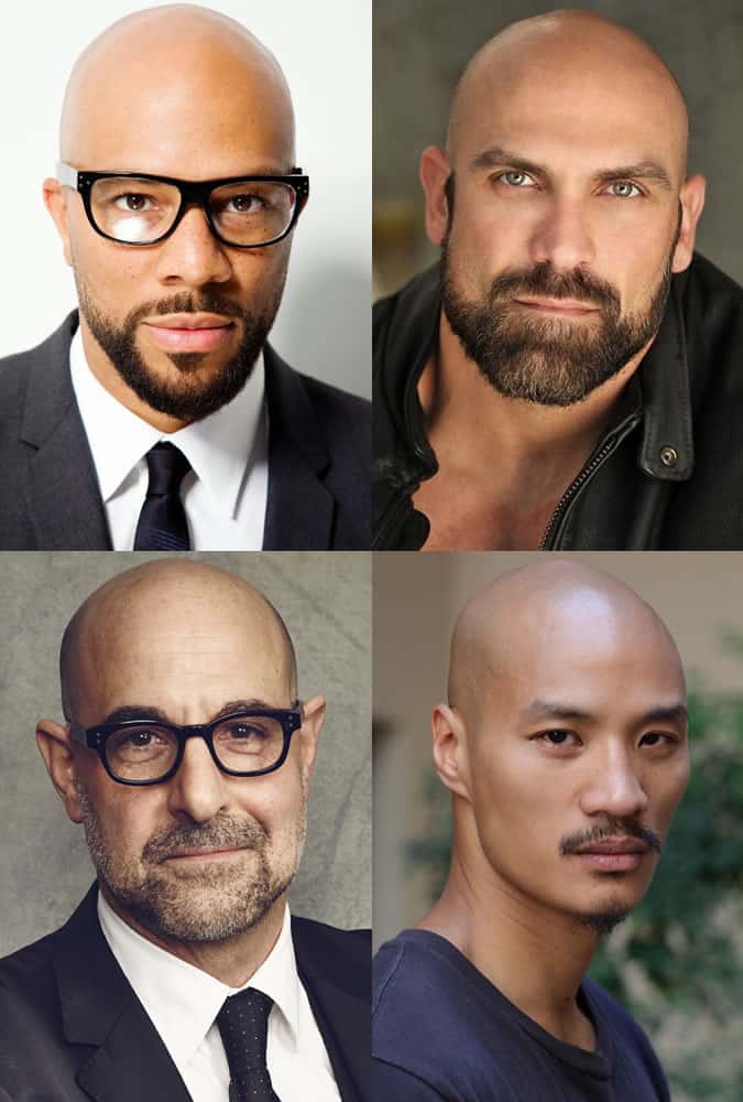 Bald Men With Beards or Facial Hair