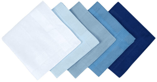 Selected Hanky 100% Pure Cotton Handkerchiefs with Stitching Assorted Color