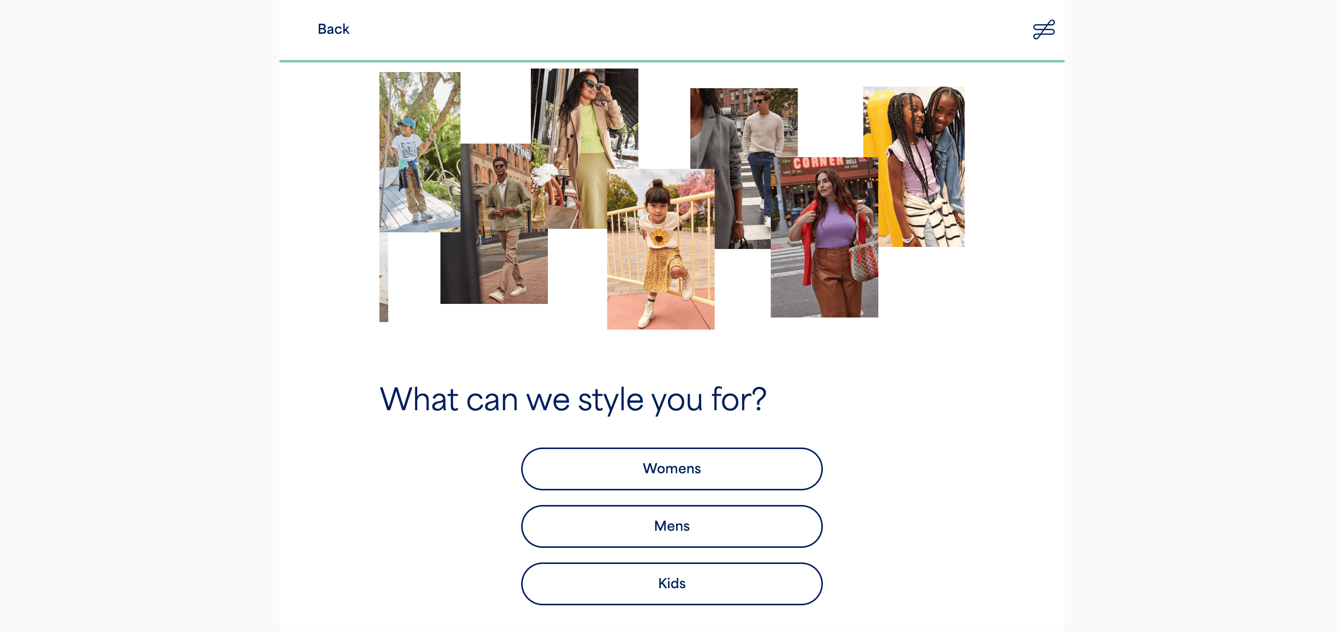 Stitch fix quiz homepage