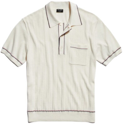 Todd Snyder Italian Cotton Silk Tipped Riviera Sweater Polo