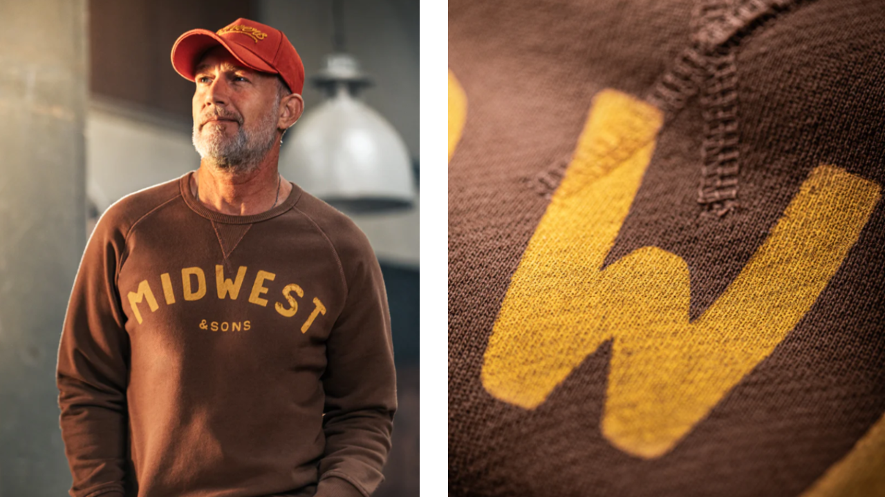 Heartland Hero: The &SONS Midwest Sweatshirt in Brown