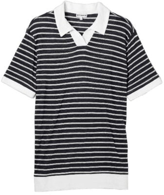 The Resort Co Polo Shirt Navy Striped