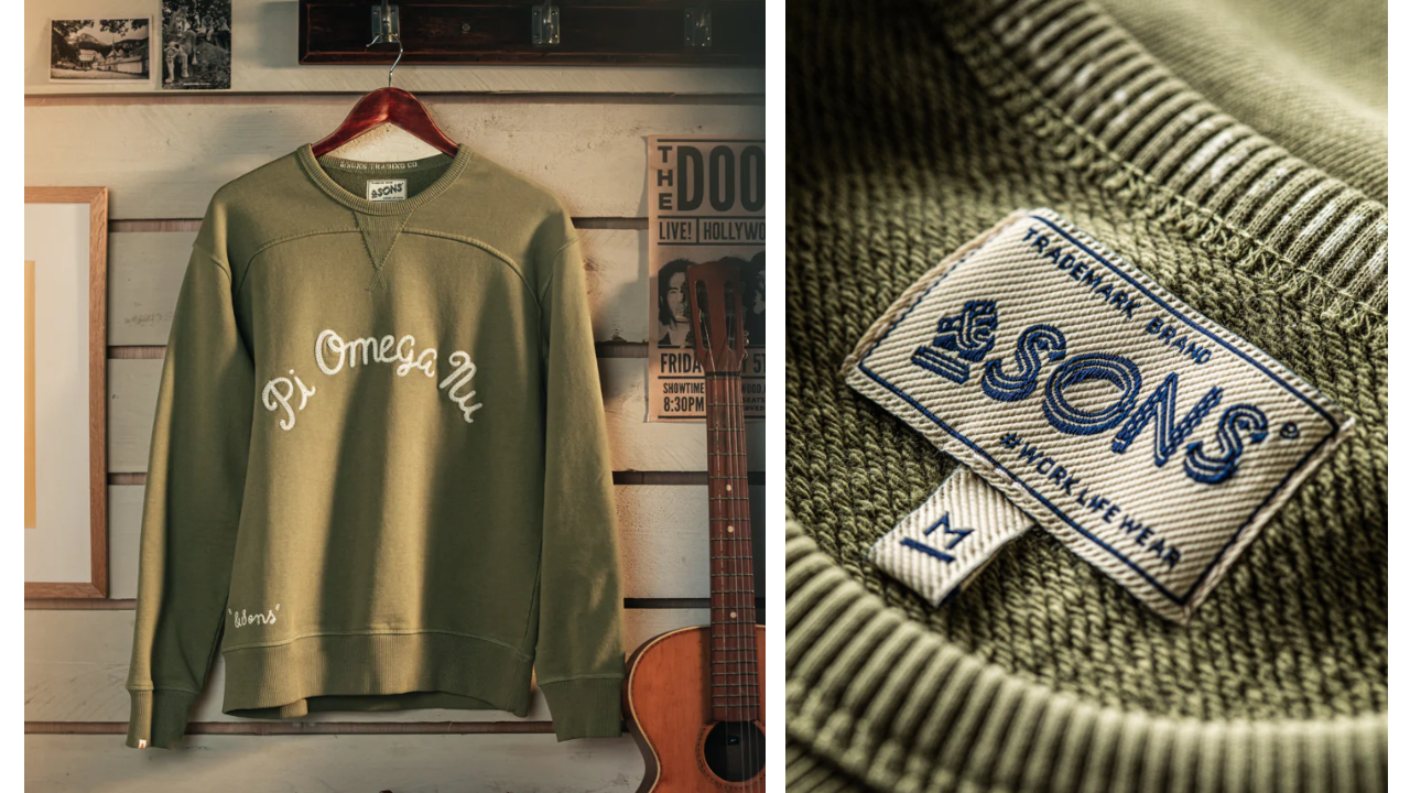 The &SONS Pi Omega Sweatshirt: Your Next Heirloom-Level Wardrobe Staple
