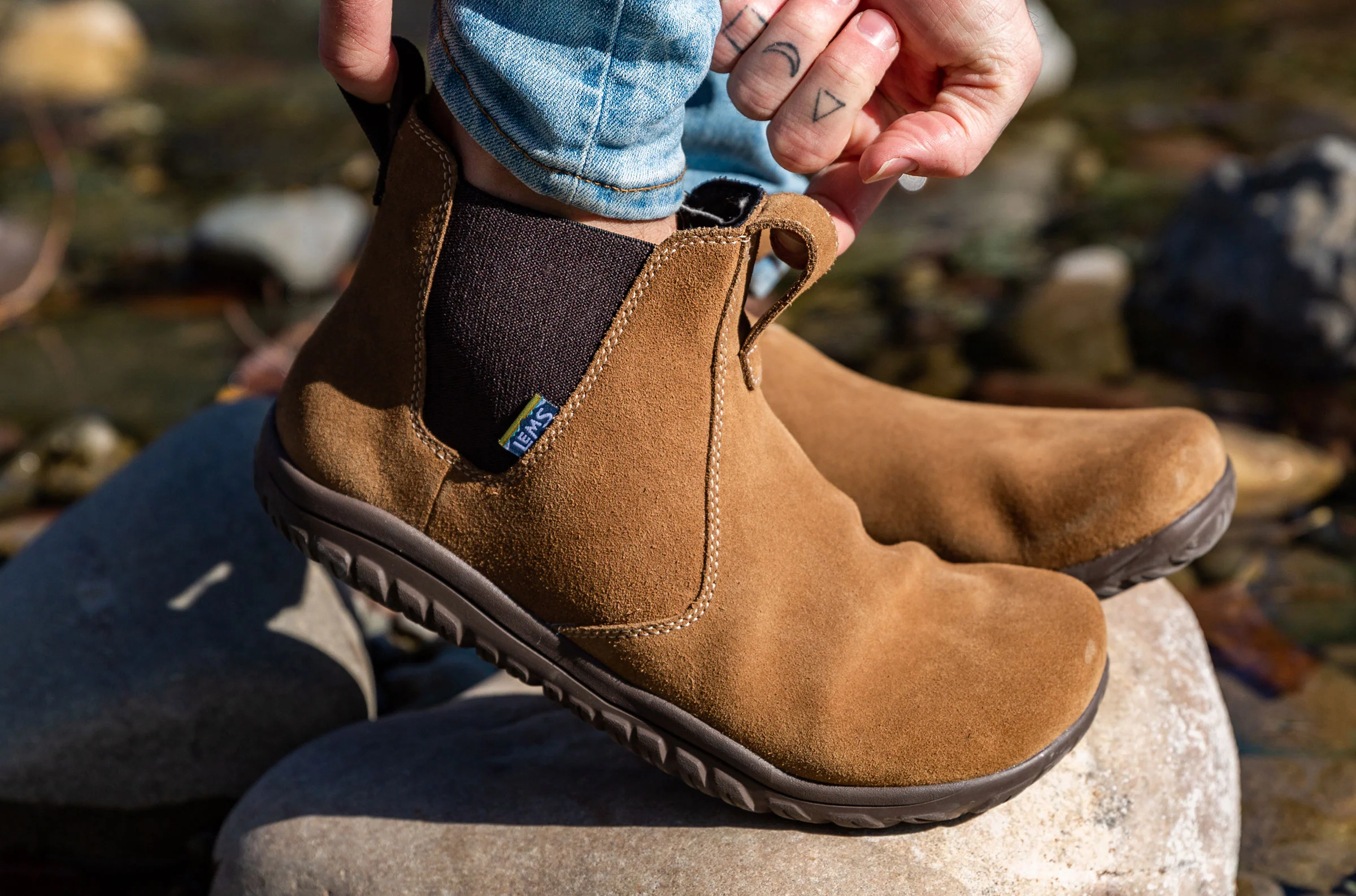 Effortless Style Meets Unrivalled Comfort: The Lems Chelsea Suede Barefoot Boot
