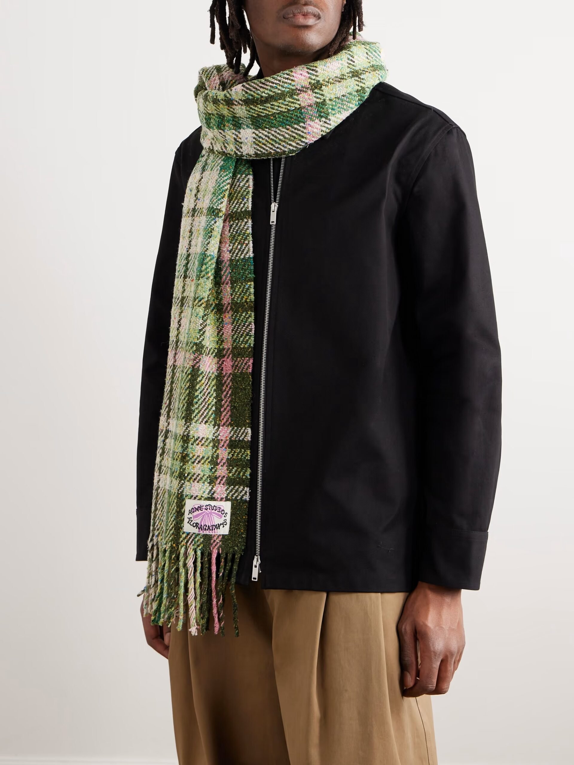 Acne Studios Checked Wool Scarf