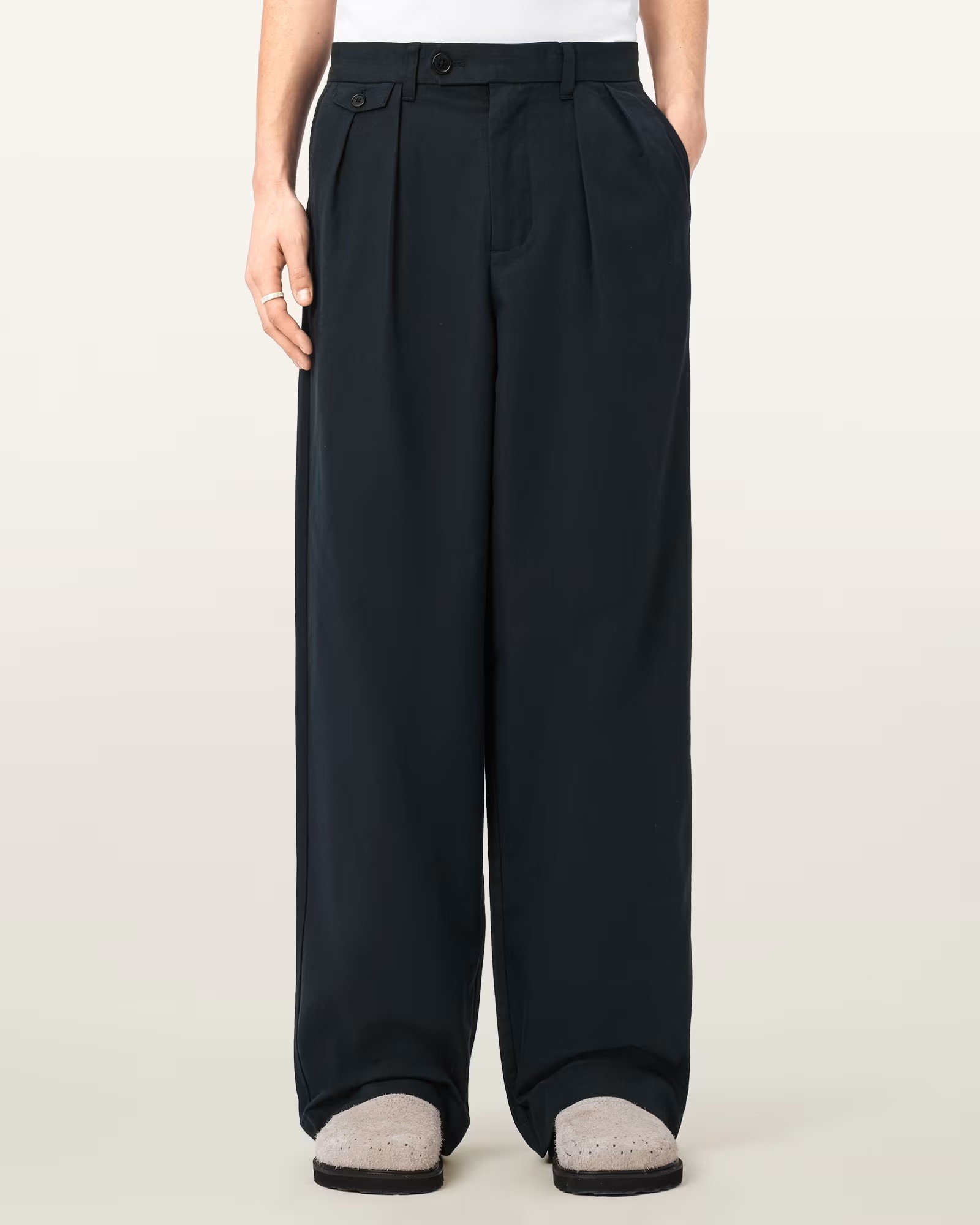 AllSaints Conway Wide Pleated Trouser