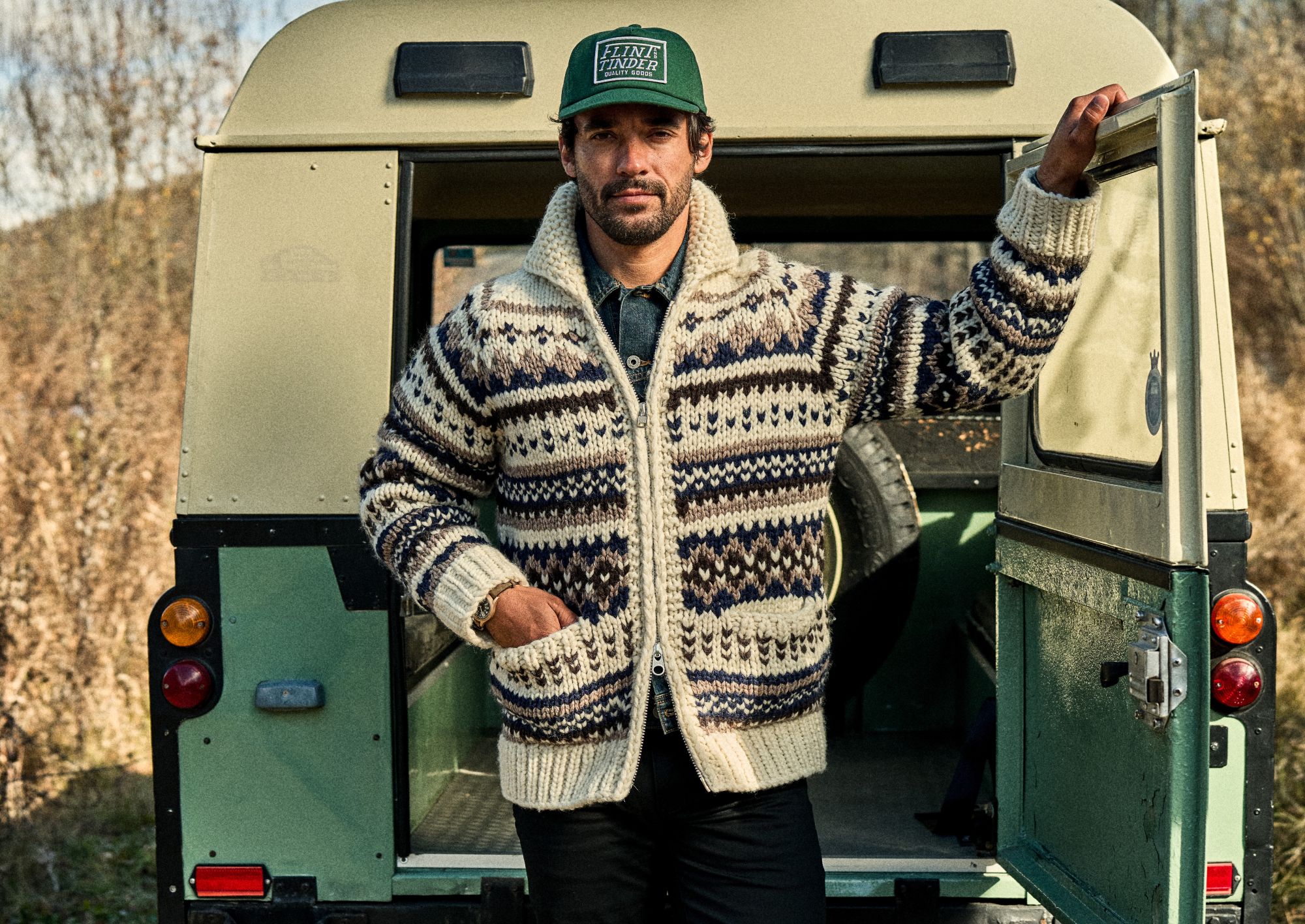 Winter Warmth Personified: The Flint & Tinder Kanata Canadian Handknit Cardigan