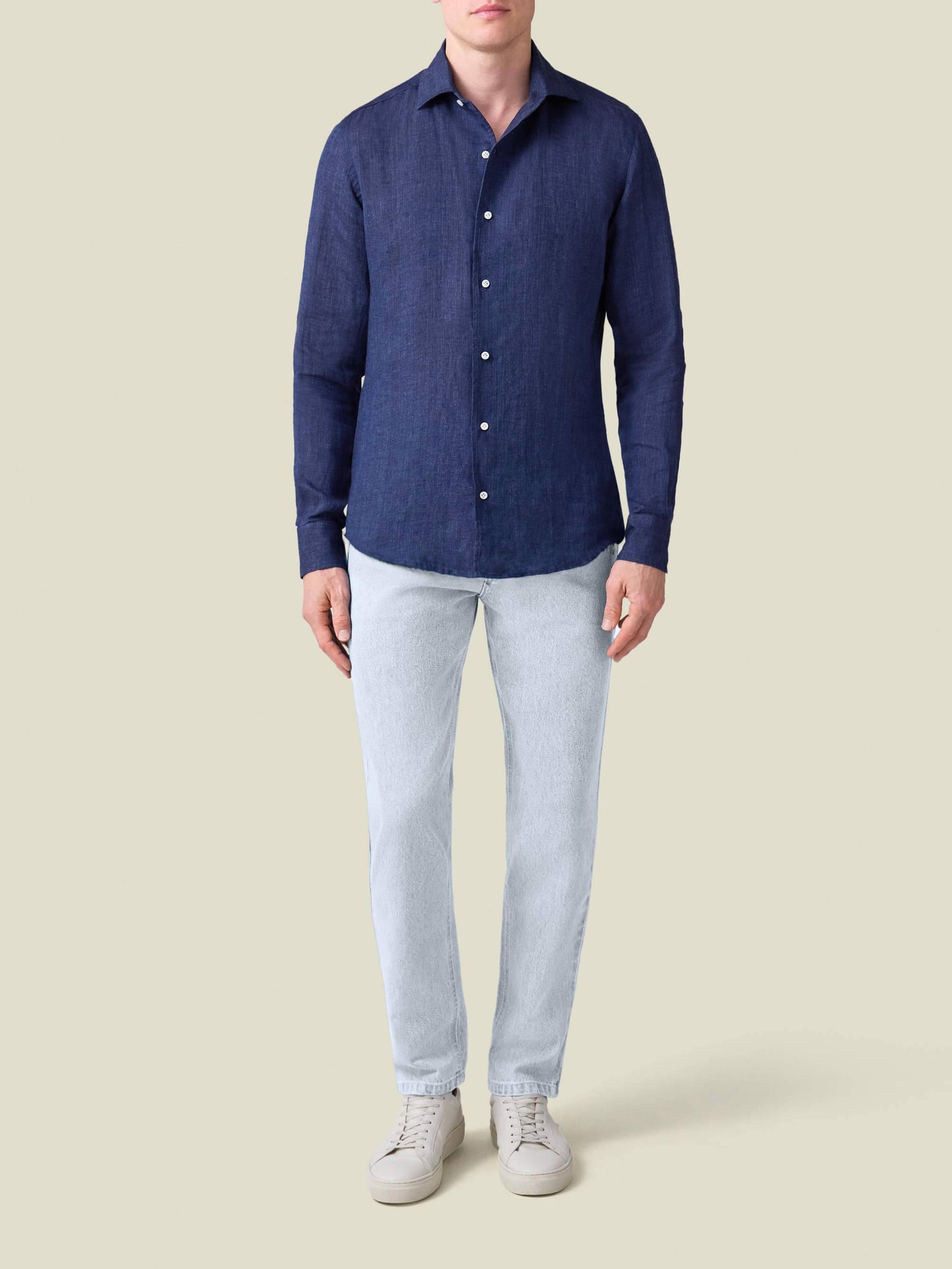 Luca Faloni Navy Blue Portofino Shirt