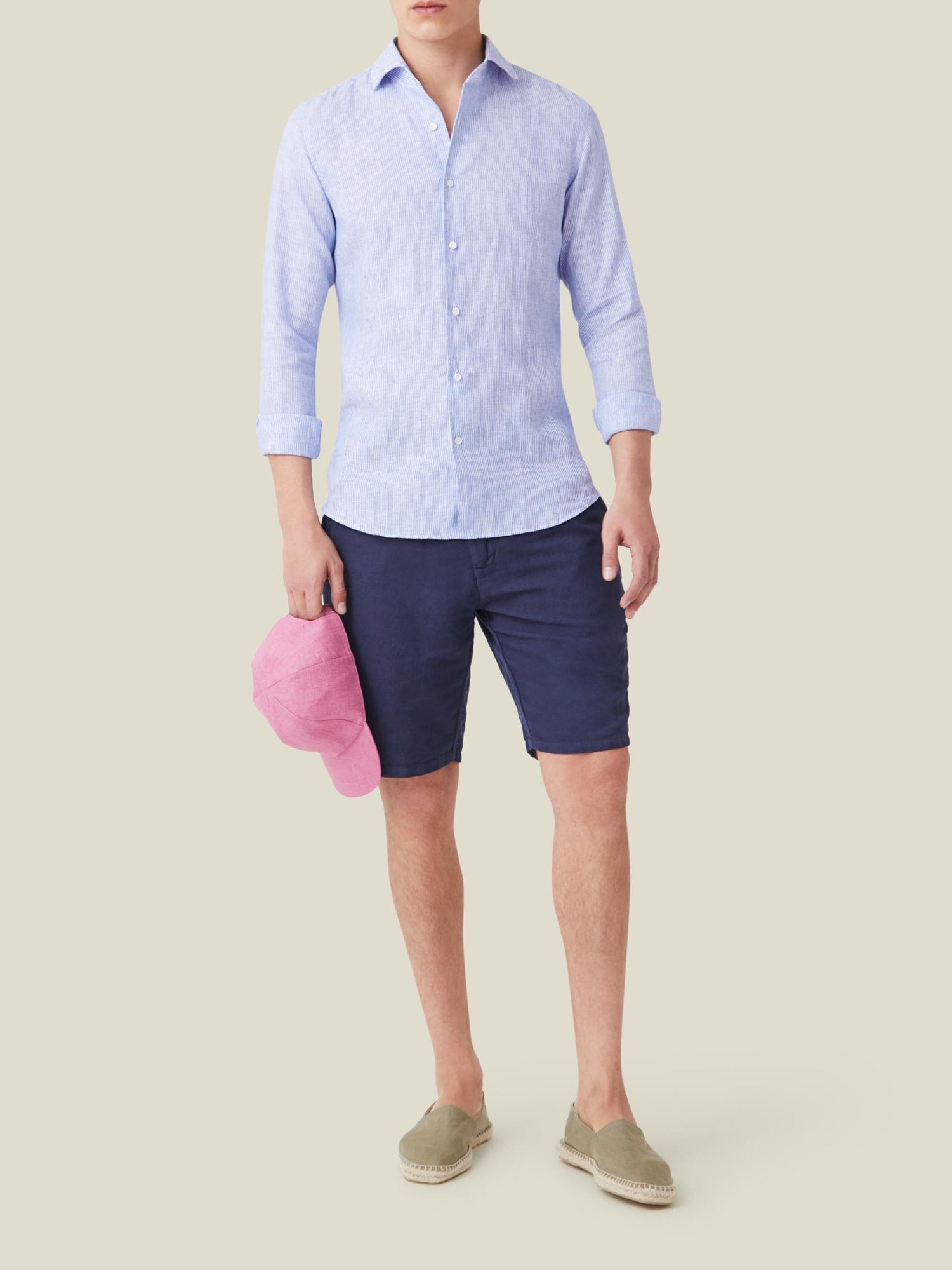 Luca Faloni Striped Blue Portofino Shirt