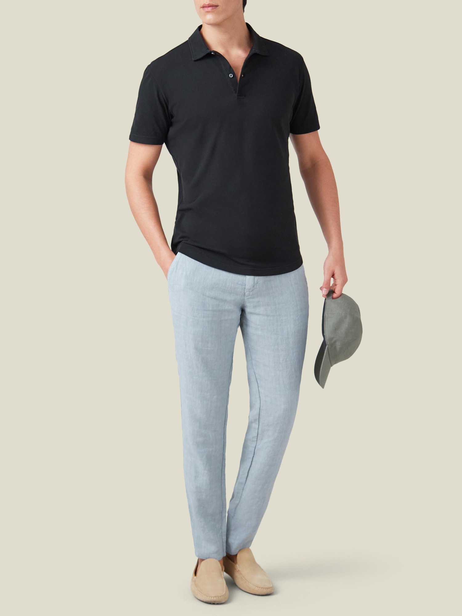 Luca Faloni Black Classic Polo