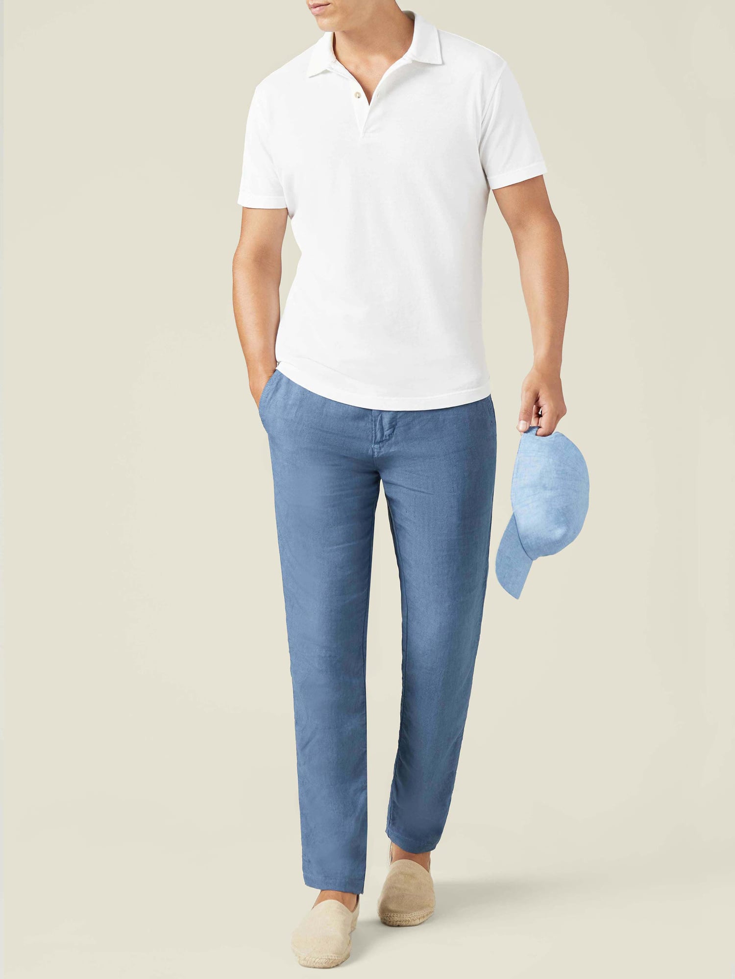 Luca Faloni White Classic Polo