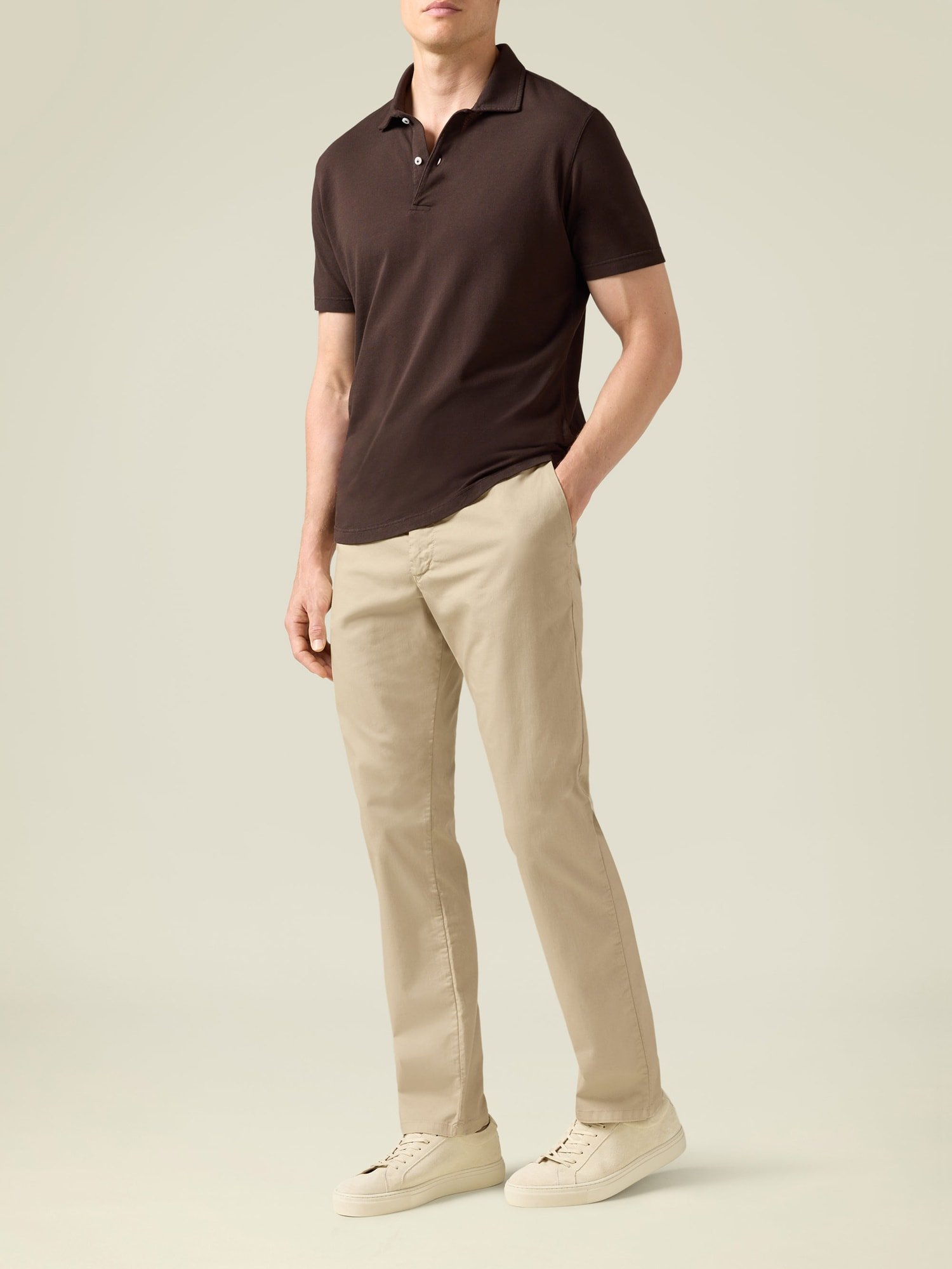Luca Faloni Chocolate Brown Classic Polo